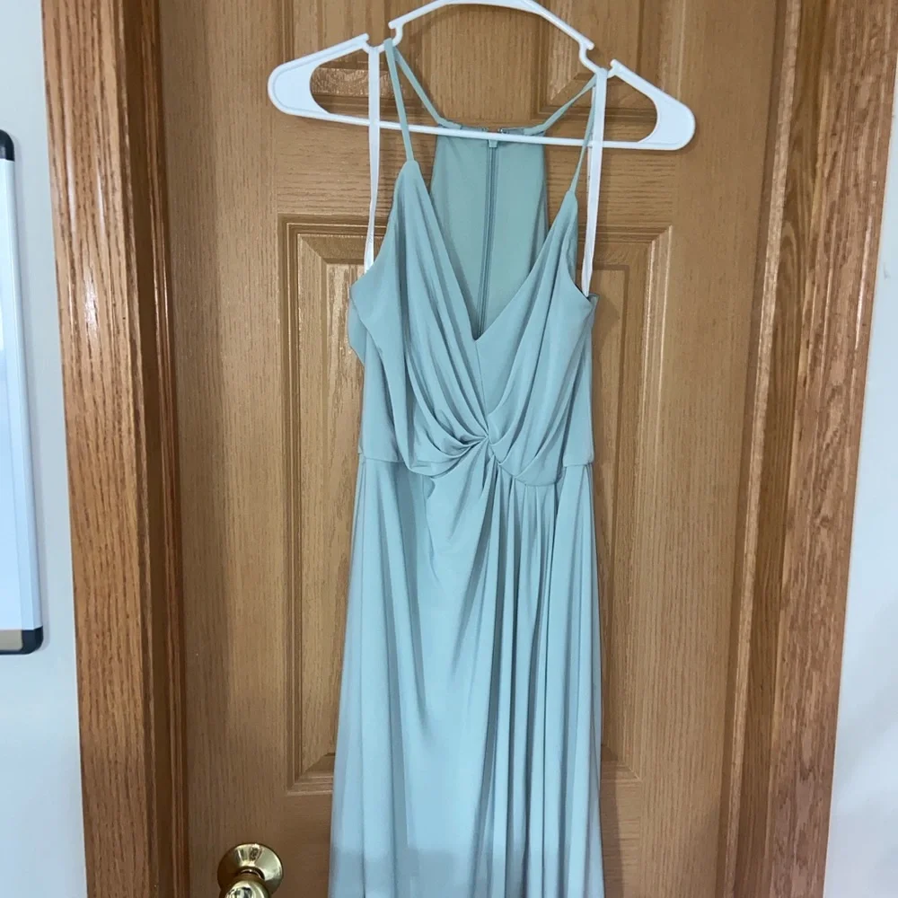 Bridesmaid dress David’s bridal *Dusty sage* alteration to the bottom 1 inch. - Picture 7 of 7